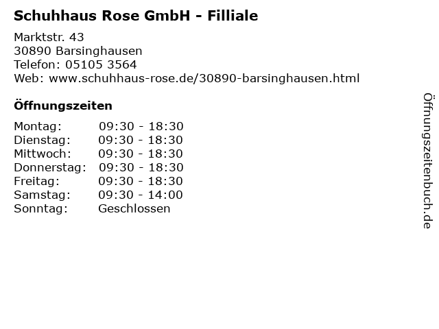 Deichmann Barsinghausen, Reihekamp 12 Öffnungszeiten Deichmann Barsinghausen, Reihekamp 12 Öffnungszeiten